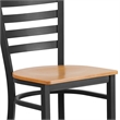 Flash Furniture Metal Restaurant Bar Stool in Black and Natural