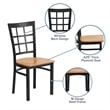 Flash Furniture Restaurant Dining Chair in Black and Natural