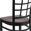 Flash Furniture Restaurant Dining Chair in Black and Walnut