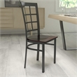 Flash Furniture Restaurant Dining Chair in Black and Walnut