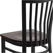 Flash Furniture Restaurant Dining Chair in Black and Walnut