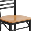 Flash Furniture Restaurant Dining Chair in Black and Natural