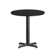 Flash Furniture 24Rd Laminate Table-X-Base In Black