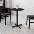 Flash Furniture 24Rd Laminate Table-X-Base In Black