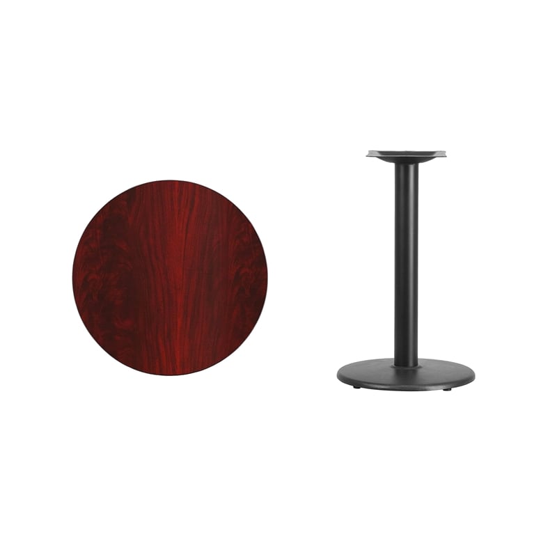 Flash Furniture 24Rd Laminate Table-Rd Base In Black
