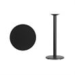 Flash Furniture 24Rd Laminate Table-Rd Base In Black