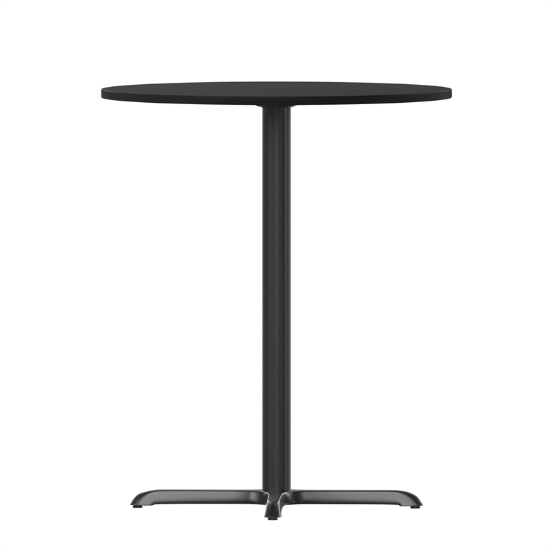 Flash Furniture 30Rd Laminate Table-X-Base In Black