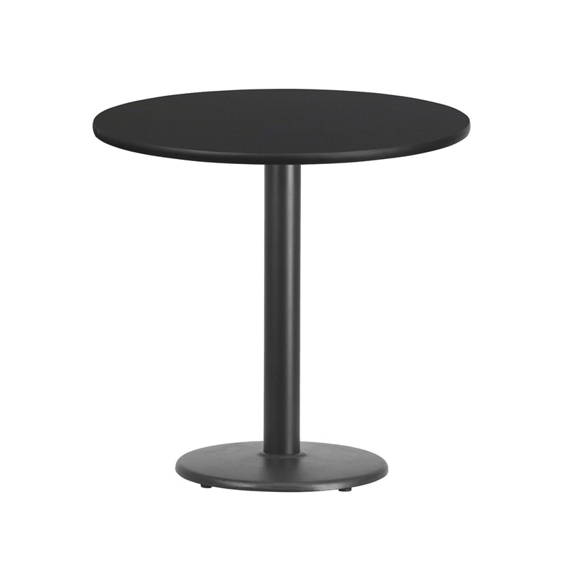 Flash Furniture 30Rd Laminate Table-Rd Base In Black