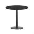 Flash Furniture 30Rd Laminate Table-Rd Base In Black