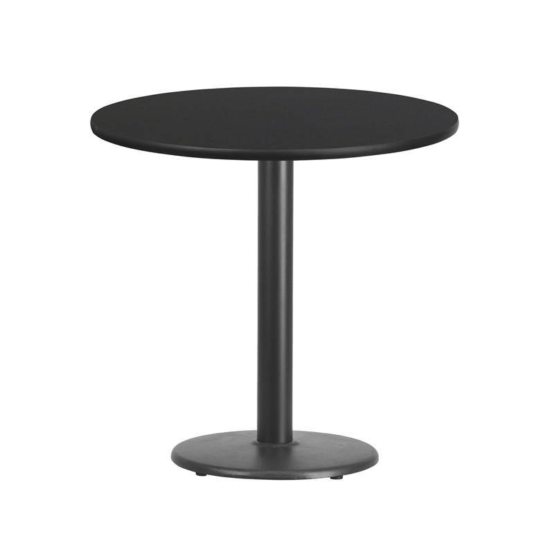 Flash Furniture 30Rd Laminate Table-Rd Base In Black