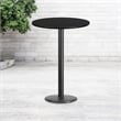 Flash Furniture 30Rd Laminate Table-Rd Base In Black