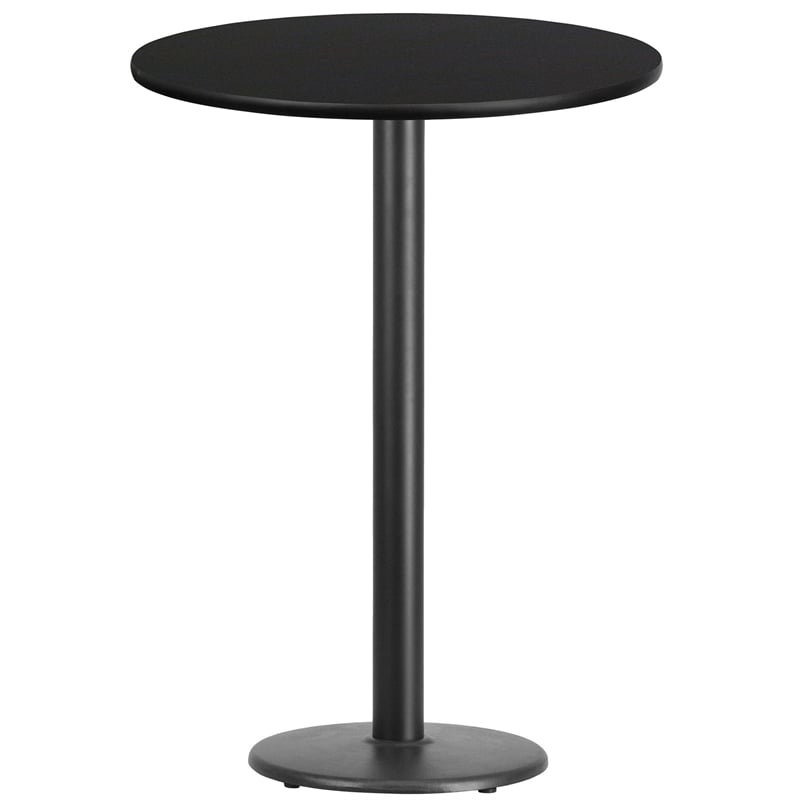 Flash Furniture 30Rd Laminate Table-Rd Base In Black