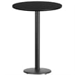 Flash Furniture 30Rd Laminate Table-Rd Base In Black