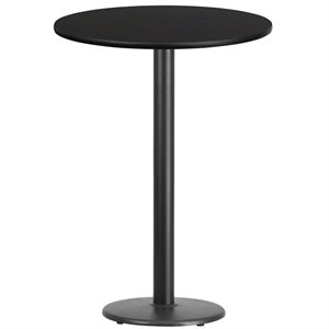 Flash Furniture 30Rd Laminate Table-Rd Base In Black