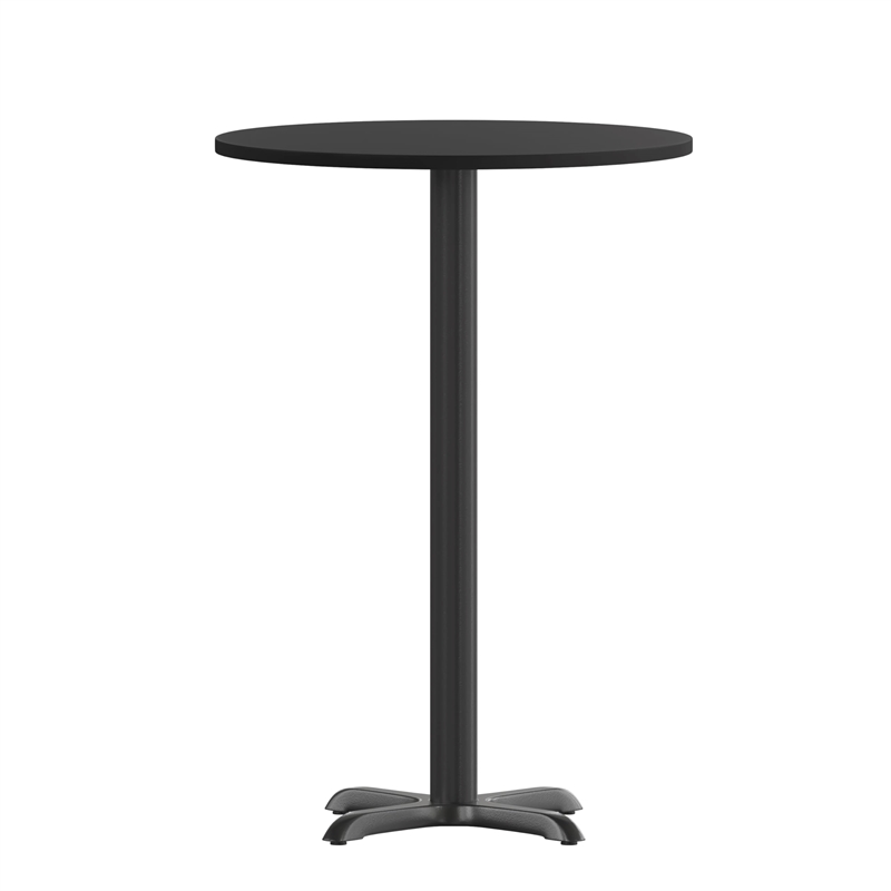 Flash Furniture 36Rd Laminate Table-X-Base In Black