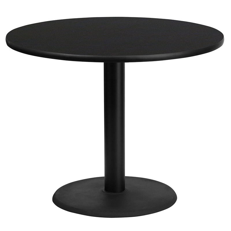 Flash Furniture 36Rd Laminate Table-Rd Base In Black