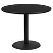 Flash Furniture 36Rd Laminate Table-Rd Base In Black