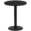 Flash Furniture 36Rd Laminate Table-Rd Base In Black
