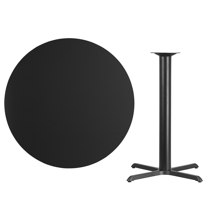 Flash Furniture 42Rd Laminate Table-X-Base In Black