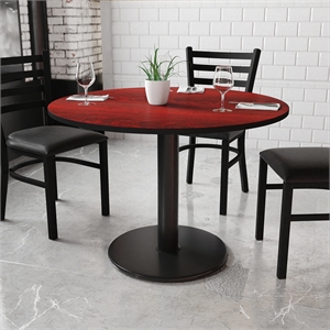 Flash Furniture 42&quot Round Restaurant Dining Table in Black Mahogany