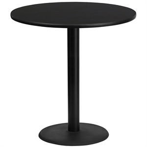 Flash Furniture 42Rd Laminate Table-Rd Base In Black