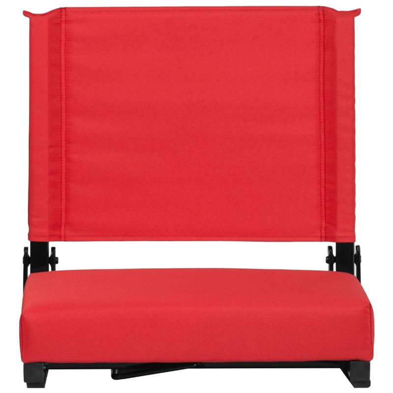 Flash Furniture Grandstand Comfort Seat in Aluminum Frame - Red
