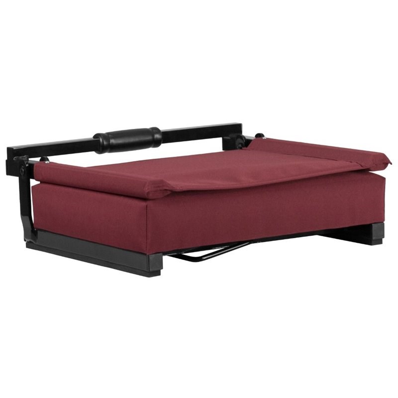 Flash Furniture Grandstand Comfort Seat in Aluminum Frame - Maroon