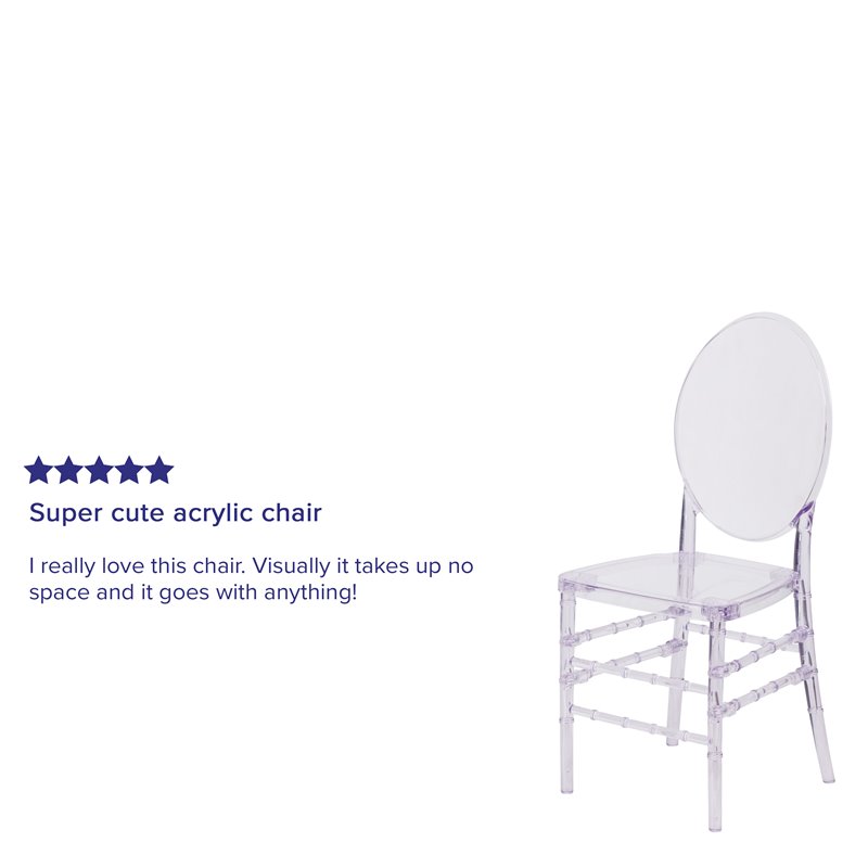Flash Furniture Ice Florence Transparent Stacking Chair