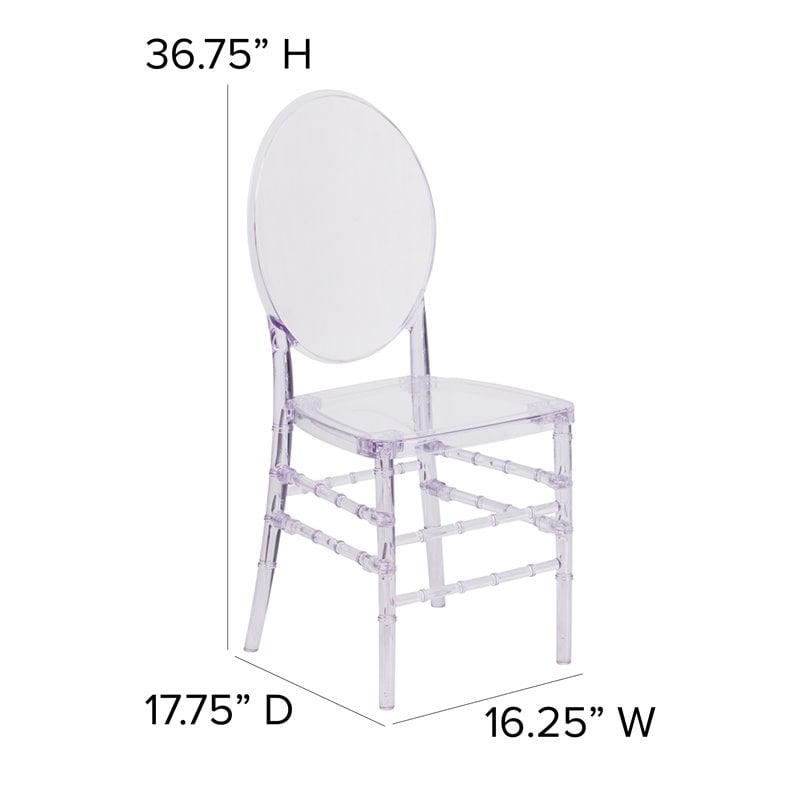 Flash Furniture Ice Florence Transparent Stacking Chair