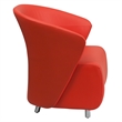 Flash Furniture Leather Reception Chair in Red