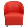Flash Furniture Leather Reception Chair in Red
