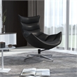 Flash Furniture Leather Cocoon Chair in Black