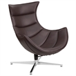 Flash Furniture Leather Cocoon Chair in Black