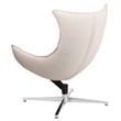 Flash Furniture Leather Cocoon Chair in White
