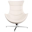 Flash Furniture Leather Cocoon Chair in White