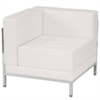 Flash Furniture Hercules Imagination Leather Tufted Left Corner Chair in White