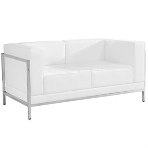 flash furniture hercules imagination contemporary leather tufted reception loveseat