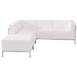 Flash Furniture Imagination 3 Piece Leather Sectional Set in White