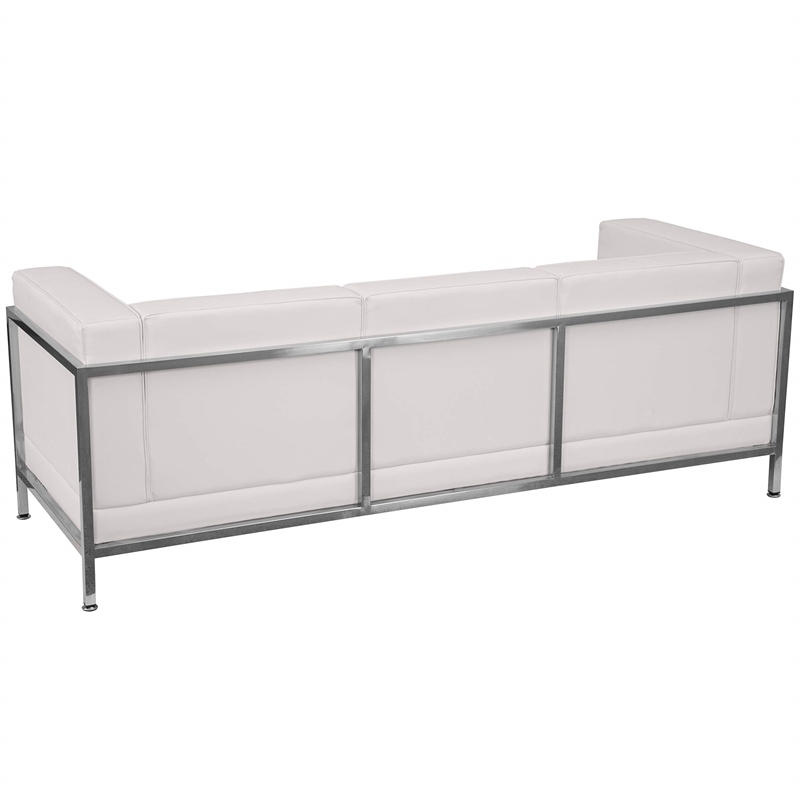 Flash Furniture Imagination Leather Reception Sofa in White