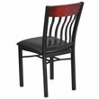 Flash Furniture Restaurant Dining Chair in Black and Mahogany