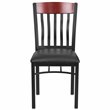 Flash Furniture Restaurant Dining Chair in Black and Mahogany
