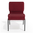 Flash Furniture Hercules Church Chair with Rack in Red