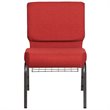 Flash Furniture Hercules Church Chair with Rack in Red