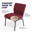 Flash Furniture Hercules Church Chair with Rack in Red
