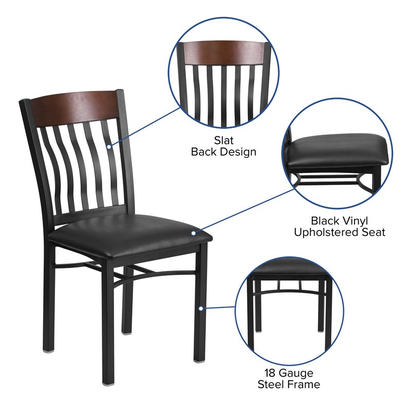 Flash Furniture Wooden Dining Chair in Black
