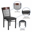 Flash Furniture Wooden Dining Chair in Black