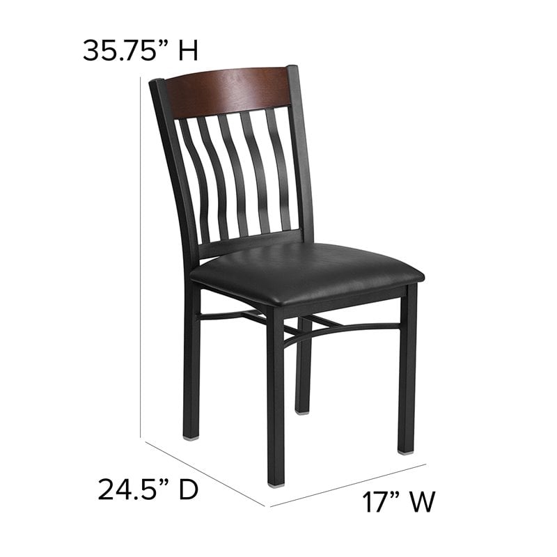 Flash Furniture Wooden Dining Chair in Black