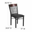 Flash Furniture Wooden Dining Chair in Black