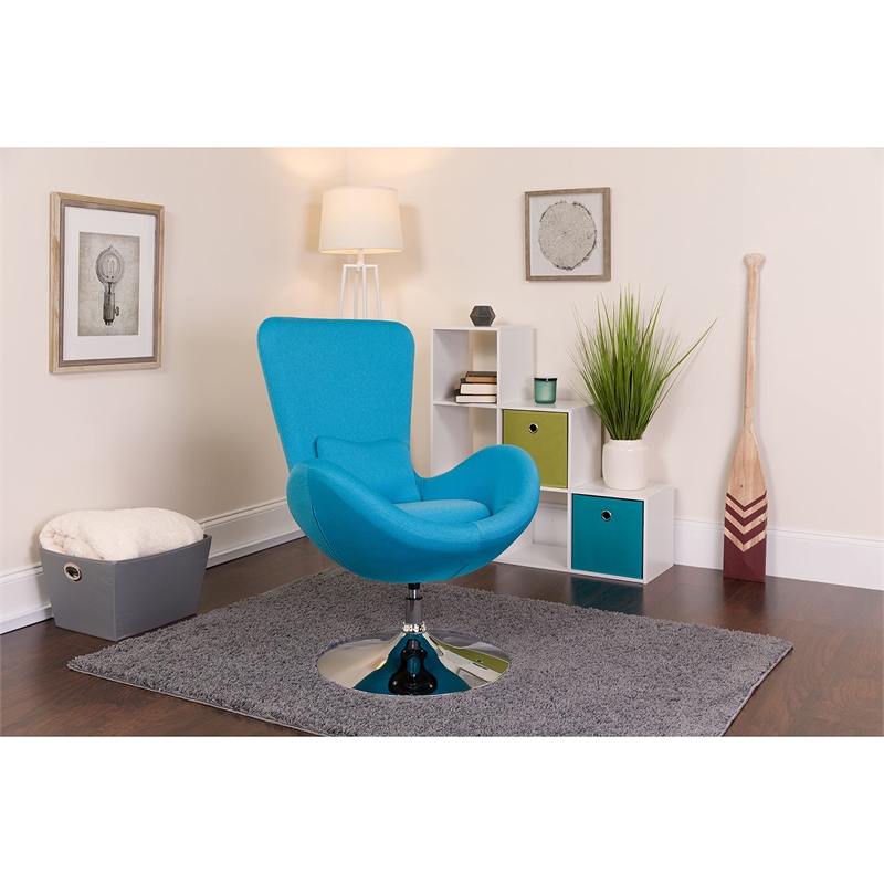 Flash Furniture Egg Chair in Blue