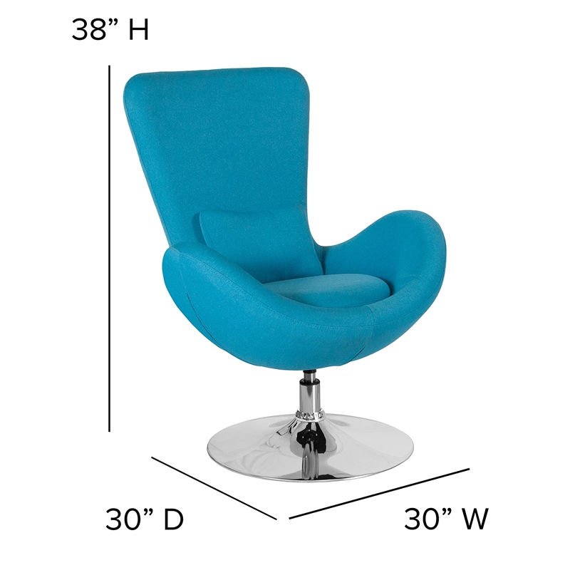 Flash Furniture Egg Chair in Blue